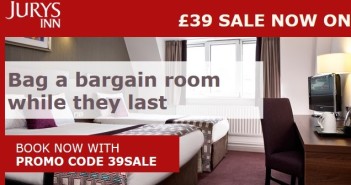 Jurys Inn – pokoje za 39€! Jurys Inn 39€ promo