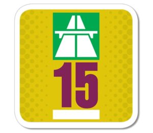 Winiety w Szwajcarii 2015 - wzór winiety