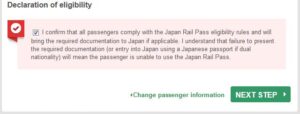 Kupno JR Pass - krok 3