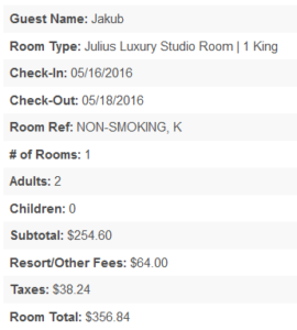 Caesars Palace rachunek