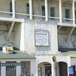 Alcatraz - oryginalna tablica informacyjna