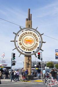 San Francisco - słynny znak Fishermans Wharf