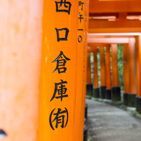 Słynne "czerwone bramy" - Fushimi Inari-Taisha. Kioto.