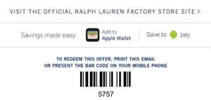 Zakupy w USA - przykład kuponu zniżkowego