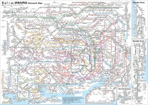 Metro w Tokio - plan linii.
