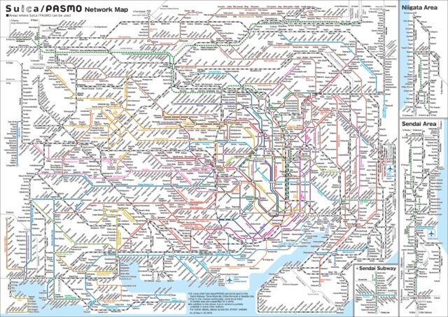 Metro w Tokio - plan linii. Na pierwszy rzut oka koszmar.