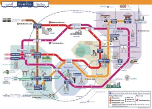 Turystyczna mapa metra w Tokio ⓒTokio Metro